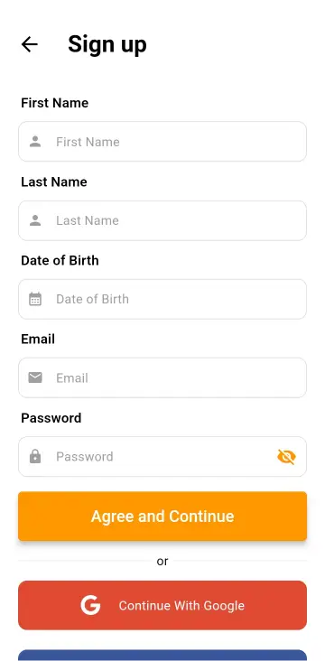 Multiple Login / Sign Up
