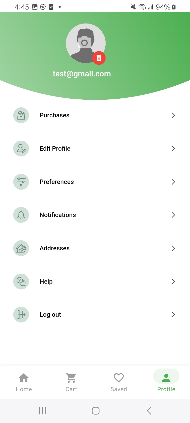 Account settings